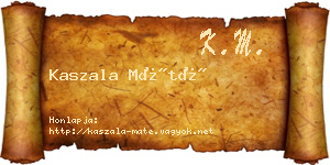 Kaszala Máté névjegykártya