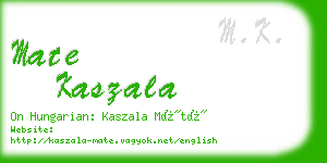 mate kaszala business card